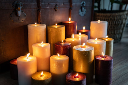 Cylinder Candles - 12 cm ⌀ - Beeswax Color