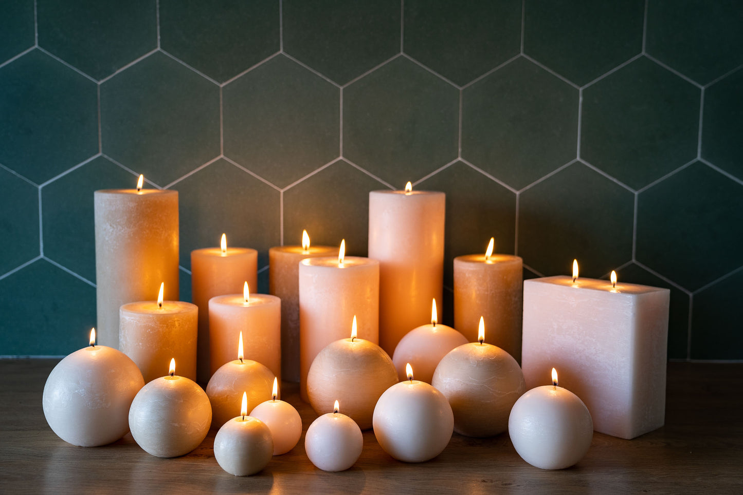 Cylinder Candles - 10 cm ⌀ - Ivory